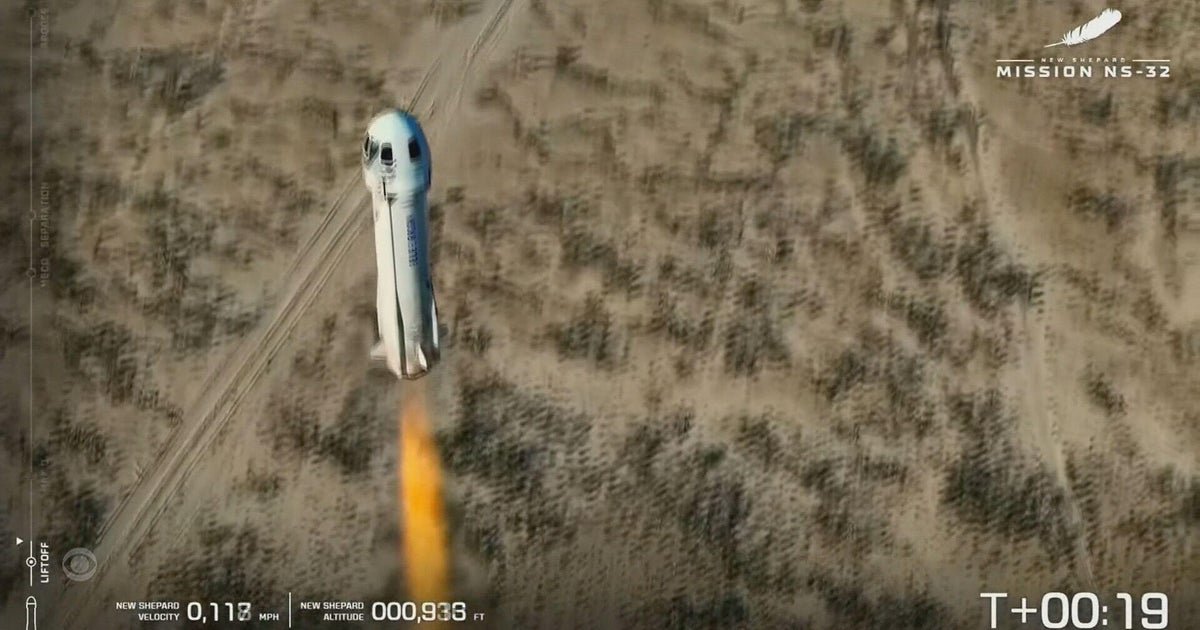 The spacecraft of blue origin takes 6 to the edge of space