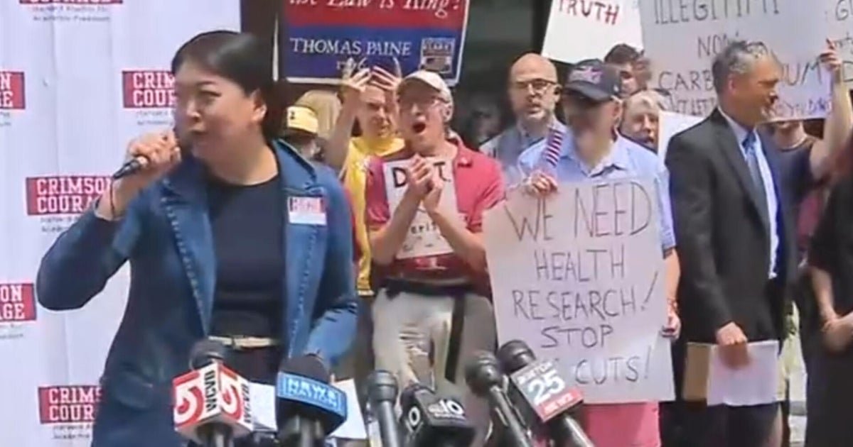 Protesters meet out of the Harvard-Trump administration court